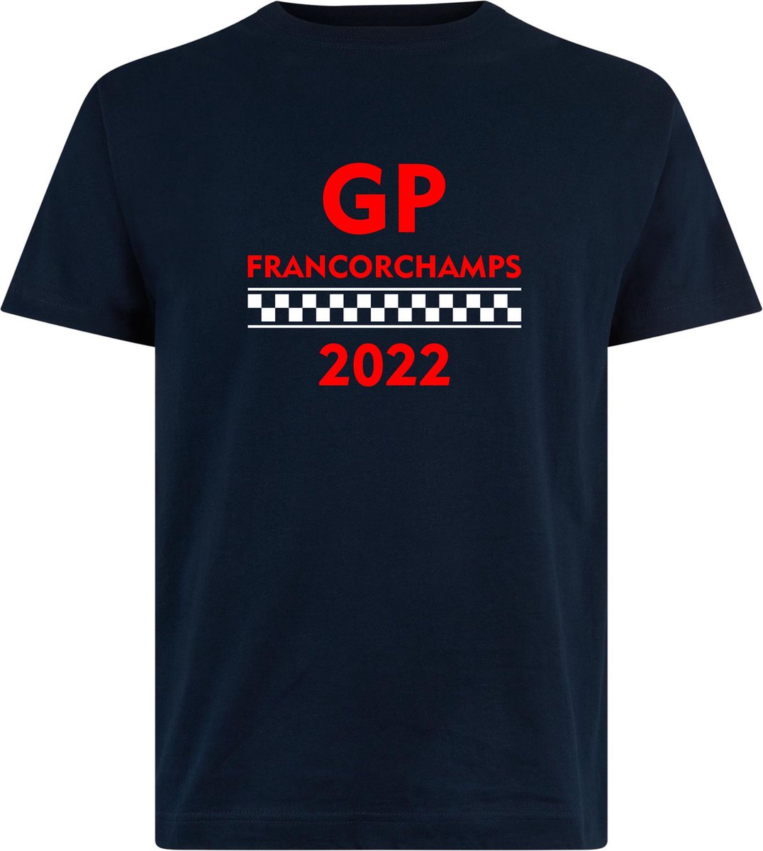 T-shirt kinderen GP Francorchamps 2022 | Max Verstappen / Red Bull Racing / Formule 1 fan | Grand Prix Circuit Spa-Francorchamps | kleding shirt | Navy | maat 116